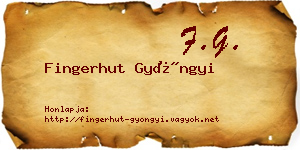 Fingerhut Gyöngyi névjegykártya
