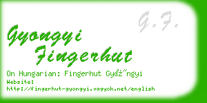 gyongyi fingerhut business card